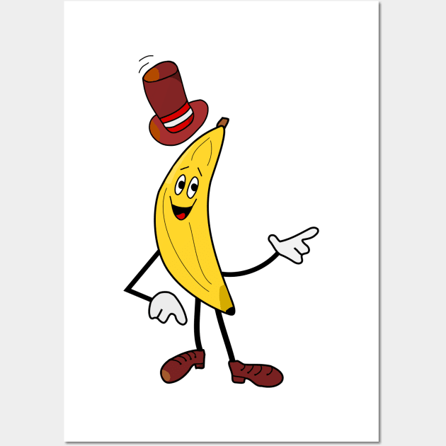 Banana Dandy Wall Art by Slap Cat Designs